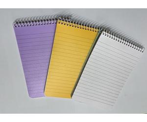 A&D Neon Colours Spiral Style Lined NotePads, 6"x 4", Pack of 3