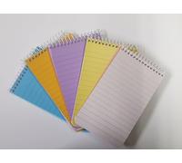 A&D Notepads 5x Spiral Pocket Notebooks, Wire Bound Flip Witting Note Pad, Doodle Pads,