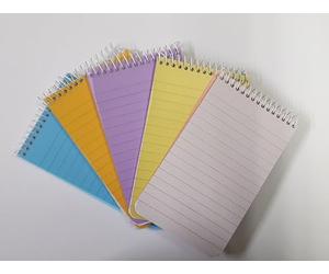 A&D Small Notepads 5x Spiral Pocket Notebooks, Wire Bound Flip writing Note Pad, Doodle Pads, 3/5/7/14/21