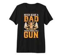 A Dad with A Daughter and A Gun Hunting Father's Day Hunter Premium T-Shirt