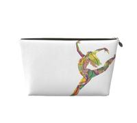 A Dancer Leather Travel Toiletry Bag, Makeup Cosmetic Pouch with All-Over Print,Leather Material,Water-Resistant,Large Capacity Organizer for Women Men