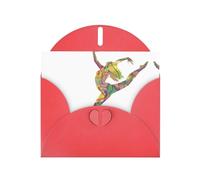 a Dancer Red prints Greeting Cards 6x4-inch with Envelope | Perfect for writing greetings and thank-you notes