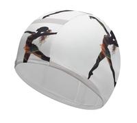 A Dancer Swim Cap for Adult, Elastic Fabric Swimming Cap, Comfortable Bathing Cap for Long & Short Hair
