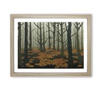 A Daring Forest Framed Print | A2 Oak Framed Wall Art | Ready to Hang | Modern Landscape Picture | Living Room Bedroom Lounge Office