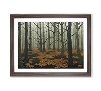A Daring Forest Framed Print | A2 Walnut Framed Wall Art | Ready to Hang | Modern Landscape Picture | Living Room Bedroom Lounge Office