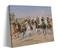 A Dash for The Timber By Frederic Remington Artists Works Printed Posters Wall Art Bedroom Prints Home Decor Hanging Picture Canvas 20x30inch(50x75cm)