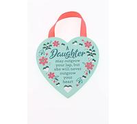 A Daughter Reflective Words Hanging Plaque with Ribbon Wooden Hanger Gift 00200040003