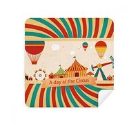 A Day At The Circus Pattern Glasses Cleaning Cloth Phone Screen Cleaner Suede Fabric 2pcs
