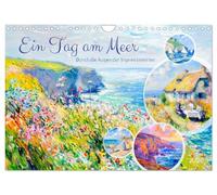 A day by the sea - Through the eyes of the Impressionists UK-Version (Wall Calendar 2026 DIN A4 Landscape), CALVENDO 12 Month Wall Calendar