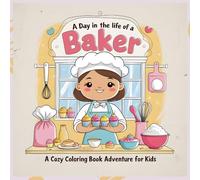 A Day in the Life of a Baker colouring book: Simple & Sweet Bakery Scenes for Kids Ages 3-10 | Cute Black Line Art Featuring Mixing, Kneading, Decorating & More Fun Baking Moments