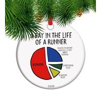 A Day in the life of a runner - Runner Christmas Ornament 2025, Cross Country Gift, Running Gifts, Marathon Ornament, Gifts for Runners