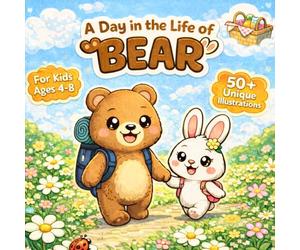 A Day in the Life of Bear: A Cute and Simple Coloring Book for Kids Ages 4-8, Featuring Sweet Bears, Happy Rabbits, and Fun Daily Adventures