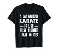 A Day Without Karate is Like Just Kidding I Have No Idea Value Graphic T-Shirt