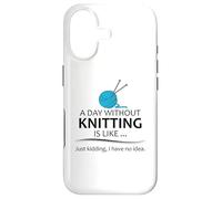 A Day Without Knitting is Like | Funny Knitter and Knit Case for iPhone 17