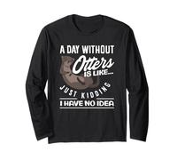 A Day Without Sea Otter Cartoon Long Sleeve T-Shirt