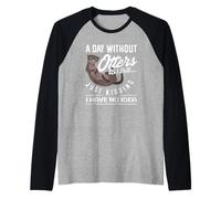 A Day Without Sea Otter Cartoon Raglan Baseball Tee