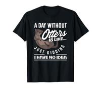 A Day Without Sea Otter Cartoon T-Shirt