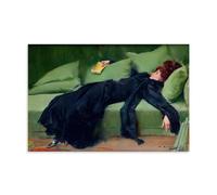 A Decadent Girl - After The Ball - Ramon Casas Poster Canvas Wall Decor Art Painting Prints on Modern Artwork for Living Room,Bathroom,Bedroom,Home 08x12inch(20x30cm)