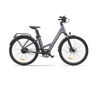 A Dece Oasis ADO E-Bike Air 28 electric bike, Pedelec belt drive, 28 inches, 1 gear, rear motor, 345.00 Wh battery, ebike women/men, 36V 250W brushless motor-gray