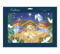 A December to Remember Christmas Advent Calendar | 3D Nativity Picture Advent Calendar with Bethlehem Stable and Holy Family - 36x26cm
