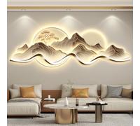 A decorative LED light painting for the living room,suitable for behind the sofa or as a feature wall,in a simple and modern style，Wall Decor Light for Livingroom(A,120*40cm/47.2*15.7in)