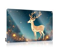 A Deer Adorned With Intricate Patterns Stands In A Mystical Forest. Art Clock Decorative | Quality Trespassing Hanging Art For Balcony Living Room(20X30CM)