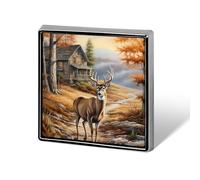 A Deer in Autumn Landscape Funny Lapel Tie Pin Buttons Brooch Badge Pin Clothes Hat Accessories for Men Women