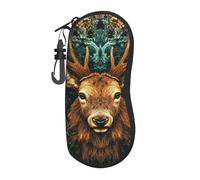 A Deer In The Bushes Printed Glasses Case Ultra-Light Soft Shell Protective Eyewear Organizer For Men And Women