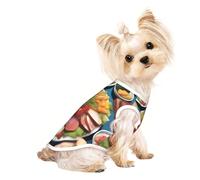 a Delicious Feast Pet Breathable Sleeveless T-shirt M for Small Dogs and Cats, Soft, Comfortable, Stylish