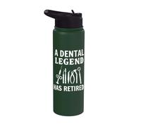 A Dental Legend Has Retired Funny Dentist Retirement Gift Stainless Steel Insulated Water Bottle