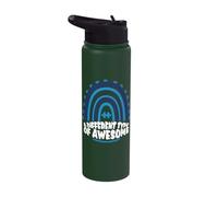 A Different Type of Awesome Blue Puzzle Autism Awareness Stainless Steel Insulated Water Bottle