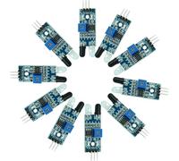 A-DIGISHUO 10 Pieces IR Infrared Obstacle Avoidance Sensor Module | 3-Wire Reflective Photoelectric Sensor Module | Compatible with Ardui no/Raspberry Pi 3/Smart Car Robot