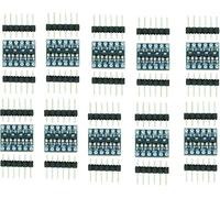 A-DIGISHUO 10Pcs 4 Channels IIC I2C Bi-Directional Logic Level Converter, 3.3V to 5V Level Shifter Module for Ardu ino Ras pbe rry Pi DIY Electronics Projects