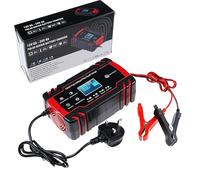 A-DIGISHUO 12V/24V 8A Smart Car Battery Charger - Automatic Trickle Charger, Maintainer & Desulfator for Lead Acid Batteries (Car, Motorcycle, Boat, Lawn Mower, RV, ATV)