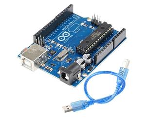 A-DIGISHUO 1Pcs R3 Development Board for Ar du i n o Official Version R3 Original With USB Cable(Ar dui no-Compatible)