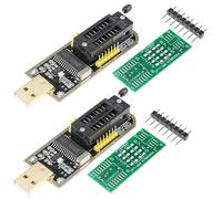 A-DIGISHUO 2PCS CH341 USB Programmer, BIOS FLASH EEP R OM Programmer for 24 25 Series Chip Moth erboard Rou ter LCD Repair