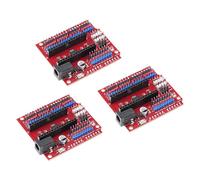 A-DIGISHUO 3pcs NANO UNO Multi Expansion Board Multi Expansion Module Red Nano V3.0 IO Shield IO Shield I/O Expansion Board Added DC Power Meet Big Current Needed for IO Shield UNO NANO V3.0