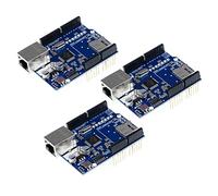 A-DIGISHUO 3PCS W5100 Ethernet Shield Breakout Board for Ardui no, Compatible with Ar duino UNO R3/MEGA, Includes Free E-Book (LAN Network Module)