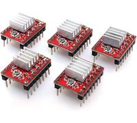 A-DIGISHUO 5pcs A4988 Stepstick Stepper Motor Driver Module with Heat Sink for 3D Printer Reprap Suitable for Mendel Huxley