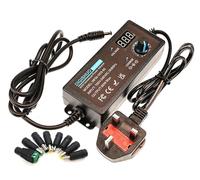A-DIGISHUO 60W Power Supply Adjustable DC 3V~12V 5A Adapter |100V-240V AC to DC Converter W/LED Voltage Display and 8 Tips, For Household Electronics (DC 3-12V 5A 60W)
