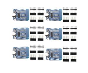 A-DIGISHUO 6Pcs ESP8266 ESP-12F Mini Modules 4M Bytes WLAN WiFi Internet Development Board for Ardui no, WeMos ESP8266 Mini