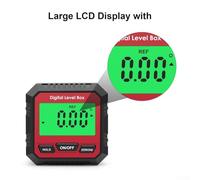 A, Digital Angle Finder with LCD Display and Bubble Level, Magnetic Base for Secure Attachment, 0.1° Resolution, ±0.2° Accuracy, for Woodworking, Construction, DIY Projects