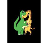 A Dinosaur Hugging A Giraffe: Paperback Books Interesting Notebook Him Composition Writing Notes Her The Supplies Book College Ruled Notebooks Note School Books