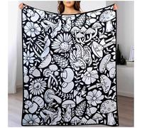 A DIY colouring blanket designed specifically for adults; a soft, cosy art blanket complete with 12 coloured markers - the ideal choice for personalised home décor,C,135x200cm