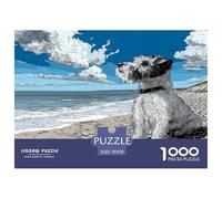 A Dog at The Beach Jigsaws 1000 Piece for Adults Or Families Fit Together Perfectly - A Funny And Artistic Puzzle Artistic Pet Dog Home Decoration 70x50cm/1000pcs