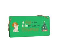 'A Dog is for Life, Not Just for Christmas' Festive Hanging Plywood Sign - Ideal for Dog Lovers, Friends and Family (smlsgn-ds23-dogforever)