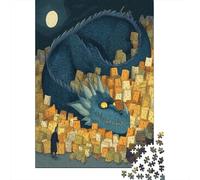 A Dragon Sleeps Curled Up on A Pile of CheesePuzzles 1000 Pieces for Adults for Adults 1000 Piece Puzzle Educational Challenge Games Home Decoratio