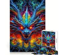 A Dragons Triumph 1000 Pieces Puzzles for Adults Strong Memory Quality Print Fun Challenge Night Fun (38x52cm)