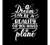 a Dream can be a Reality if You Have a Plan Vintage Typography Vinyl Wall Stickers 49.4x65.9cm Car Body Decoration White