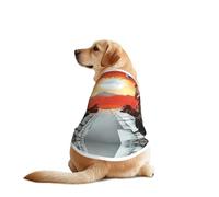 A Dreamlike Town Dog Shirt Vest Dog Clothes- Breathable Cooling for Big Dogs, Sun Protection Comfort Wear for Golden Retriever, Husky, Alaska Outdoor Activities 5X-Large
